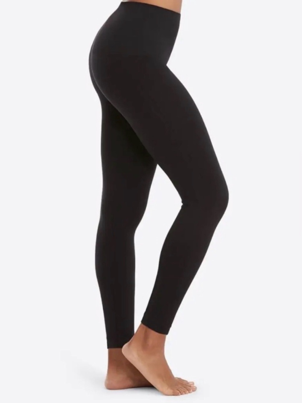 SPANX Look At Me Now Seamless Leggings Black Size L
